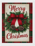 AIVKIEJK Diamond Painting Kits for Adults - Merry Christmas Red Bow & Pine Cones Painting DIY 5D Full Drill Diamond Dots Paintings with Diamonds Gem Art and Crafts Home Decor 12"x16"