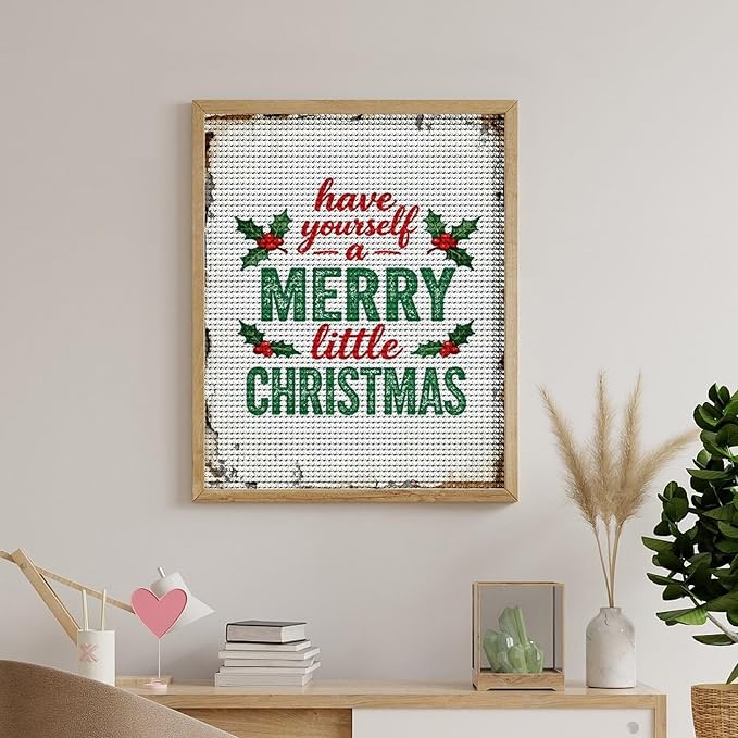 AIVKIEJK Diamond Painting Kits for Adults - Merry Christmas Santa Painting DIY 5D Full Drill Diamond Dots Paintings with Diamonds Gem Art and Crafts Home Decor 16"x20"