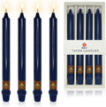 Navy Taper Candle 10 Inch Long Candlesticks Unscented Dripless Tapered Candle Set for Home Decor Wedding Party Dinner Candles, 4 Pack
