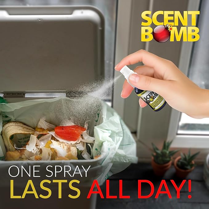 Scent Bomb Air Freshener Spray, Long-Lasting Odor Eliminator - Effective Deodorizer for Home & Car, Fresh Room Spray for Kitchen, Bathroom & Smell Neutralizer - 1 oz Pack of 4, Pina Colada Scent