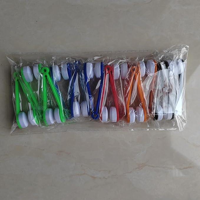 12 pcs Mini Sun Glasses Eyeglass Microfiber Spectacles Cleaner Brush Cleaning Tool（Random Color）