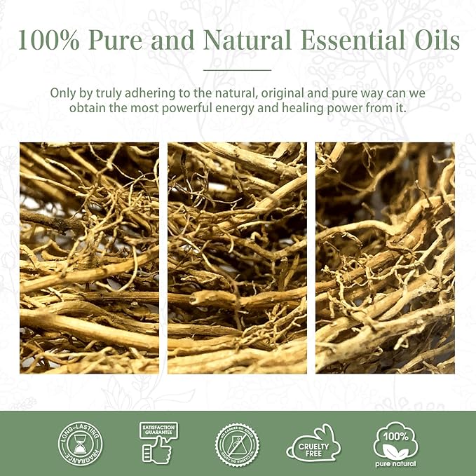Vetiver Essential Oil, 1.01Fl.Oz (30ML) PHATOIL Pure Essential Oil Singles for Aromatherapy Diffusers, Humidifiers, Great for DIY Candle and Soap Making, Gift for Friend