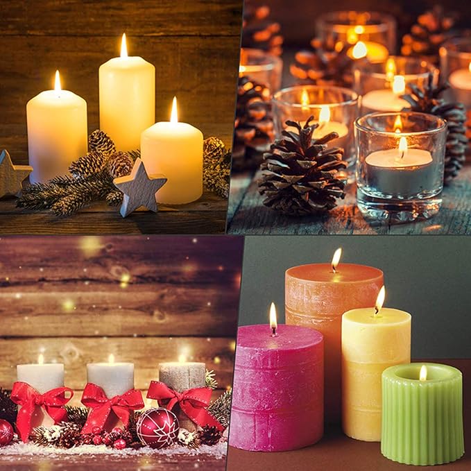 Candle Wicks 100% Natural Cotton, Braid Candle Wick Pre Waxed Non-Smoke Braided Wicks Beeswax Candles Wicks for Candle Making DIY Easter Candle Decor 6inch (15cm)