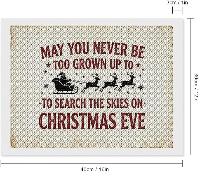 Diamond Painting Kits for Adults - Christmas May You Never Grow Too Big to Search The Sky On Christmas Eve Painting DIY 5D Full Drill Diamond Dots Paintings with Diamonds Gem Art And Crafts Home Decor