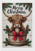 AIVKIEJK Diamond Painting Kits for Adults - Highland Cow Merry Christmas Painting DIY 5D Full Drill Diamond Dots Paintings with Diamonds Gem Art and Crafts Home Decor 8"x12"