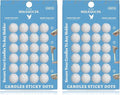 Taper Candle Sticky Dots - White Wax Candle Adhesive Dots for Secure Candle Placement - Easy Clean and Traceless Adhesive for DIY Projects - Pack of 48