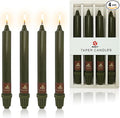 Olive Candles 4 PCS Taper Candle Unscented Tapered 8 inch Smokeless Candlesticks Candles Sticks Gift Idea Table Decor Candle Housewarming Dinner