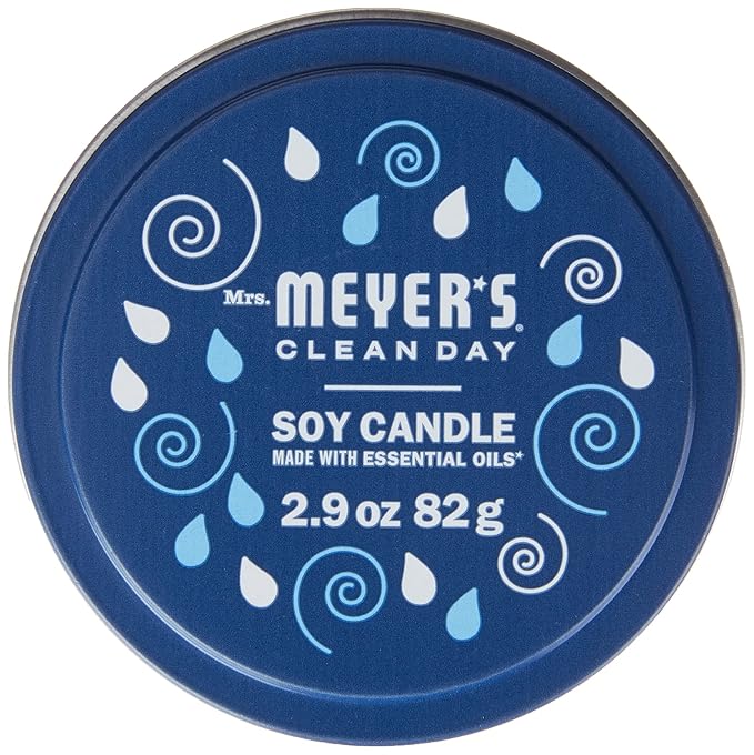 MRS MEYER'S Rain Water Tin Candle, 2.9 OZ