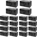 Black Moving Bags - 20 Pack Extra Large Heavy Duty Storage Bags With Zipper & Reinforce Handles | 29x14x13 Inch Moving Tote Bags Bulk For Clothing, Shoes, Travel