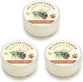 Pet House Mini Candles for Pet Odor Made with Natural Soy Wax, Plant Based, Dog and Cat Friendly Scented Candles, Evergreen Forest Pack of 3