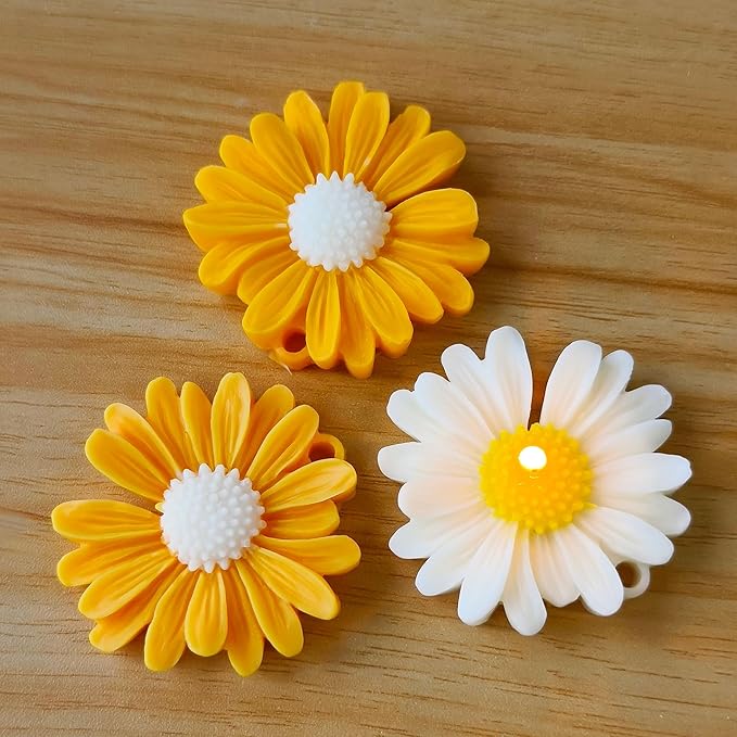 2 Pack Daisy Flower Pendant Mold - Resin Casting Silicone Molds for Home Decor & Candle Making Wave Spiral Mold