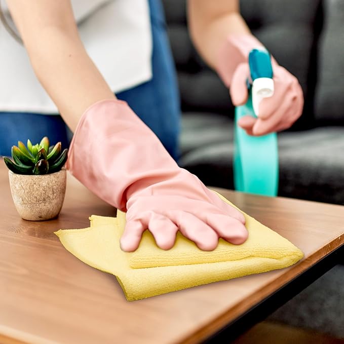 Simple Houseware 3-Pack Microfiber Cleaning Towels, Heavy-Duty & Reusable Cloths for Home, Kitchen, and Car, 16" x 24", 325 GSM
