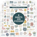 bloom daily planners Inspirational & Motivational Quotes Planner Stickers (8 Sheets / 200+ Stickers) - Hand-Lettered Positive Cute Aesthetic Quotes for Decorating, Planning, Scrapbooking - Cool Tones