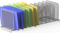 Simple Houseware 5 Section Upright File Sorter Organizer, Silver - 2 Pack