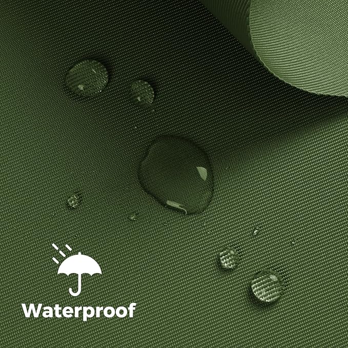 Nylon Fabric, 58" W 420D Waterproof Fabric 2 Yard Ripstop Nylon Material Outdoor Upholstery Twill Sewing Material for Patio Chair, Cushion, Purse, Tote Bag, Tent, Tarp Cover, DIY Project Retro Green