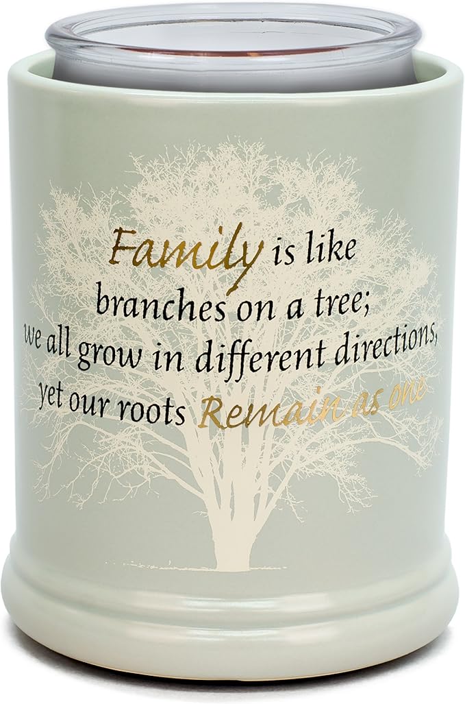 Elanze Designs Family Tree Ceramic Stoneware Electric Large Jar Candle Warmer