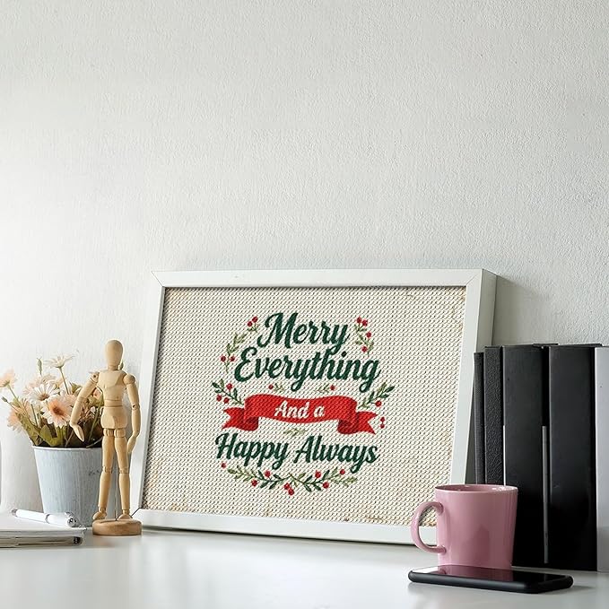 AIVKIEJK Diamond Painting Kits for Adults - Merry Christmas Painting DIY 5D Full Drill Diamond Dots Paintings with Diamonds Gem Art and Crafts Home Decor 8"x12"