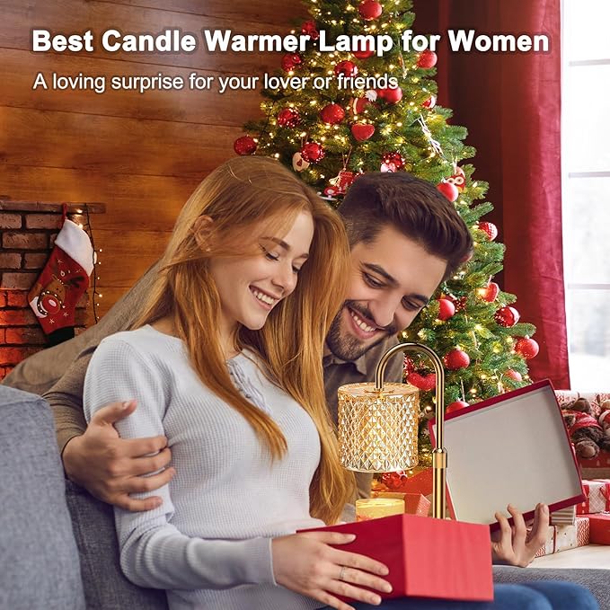 ZENLEA Candle Warmer Lamp with Timer, Candle Lamp with Dimmer, Wax Warmer Height Adjustable for Home Decor, Wax Melt Warmer for Scented Candles