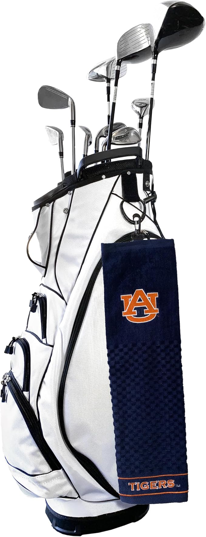 Team Golf NCAA Auburn University Tigers Embroidered Golf Towel Embroidered Golf Towel, Checkered Scrubber Design, Embroidered Logo