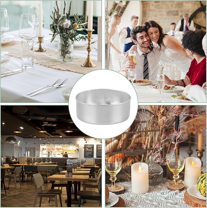 200 Pcs Aluminum Tea Lights Cups, Empty Case Candle Wax Containers, Metal Tea Light Tins with 200 Pcs Candle Wicks, Candle Mold for DIY Candles Making Supplies