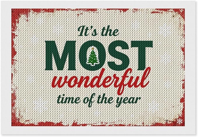 Diamond Painting Kits for Adults - Quote & Christmas Tree Humorous Most Wonderful Time of The Year Painting DIY 5D Full Drill Diamond Dots Paintings with Diamonds Gem Art And Crafts Home Decor 8"x12"