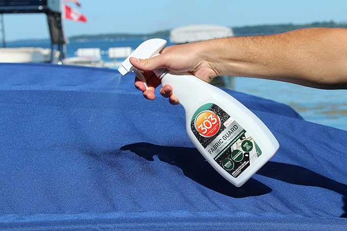 303 Marine Fabric Guard - Restores Water and Stain Repellency To Factory New Levels, Simple and Easy To Use, Manufacturer Recommended, Safe For All Fabrics, 32oz (30604CSR)