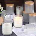 DARJEN 12 Pack Clear Candle Jars for Making Candles- 8 OZ Empty Glass Candle Making Jars with Bamboo Lids and Labels, Candle Making Supplies Candle Containers for Home DIY