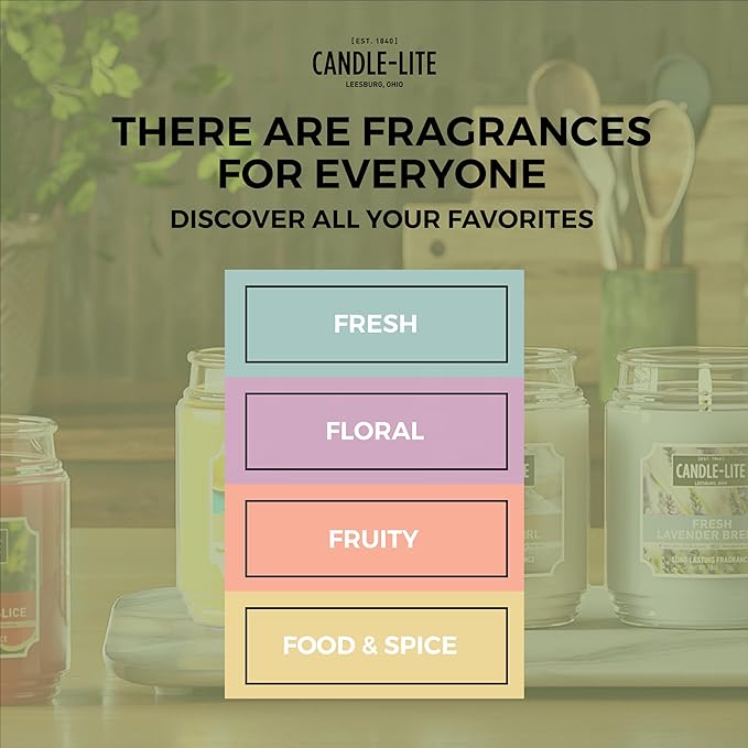 Candle-lite Scented Candles, Moonlight Starry Night, 18 oz Jar, Proudly Poured in The USA, Aromatherapy Candle, Single-Wick with 110 Hours of Burn Time, Perfect for Creating a Refreshing Ambiance