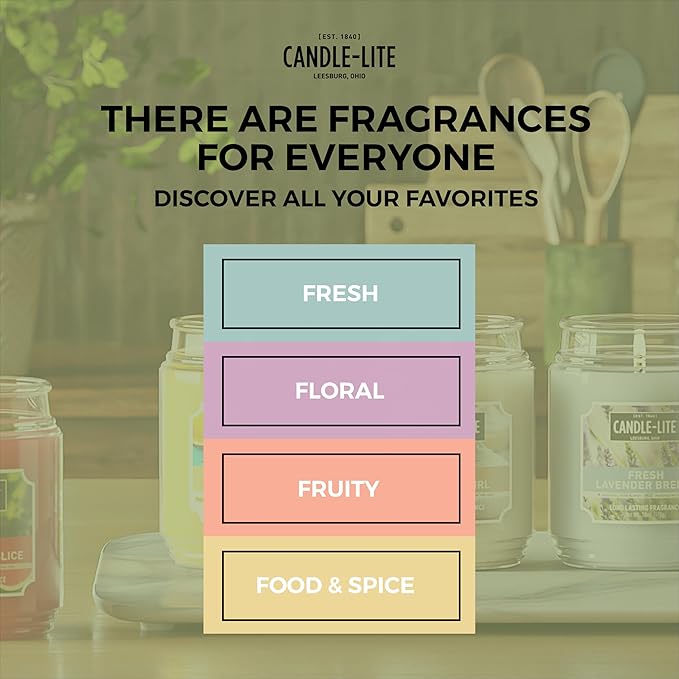 Candle-lite Halloween Scented Candles, Pumpkin Nutmeg Pie, 18 oz Jar, Proudly Poured in The USA, Aromatherapy Candle, Single-Wick with 110 Hours of Burn Time, Perfect for Creating an Inviting Ambiance