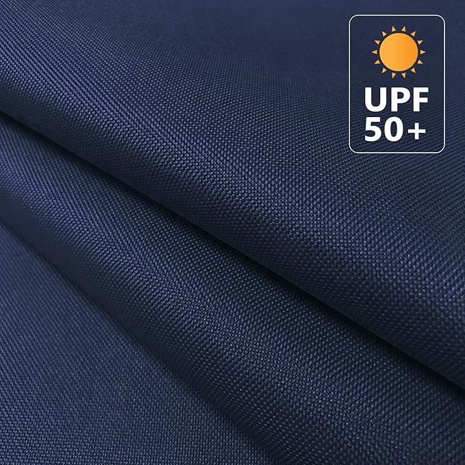 OTOEZ 600D Waterproof Canvas Fabric by The Yard, Fade & UV Resistant Outdoor Upholstery Material 58" W Water Resistant Cordura Fabric for Marine Boat Awning Tent Chairs DIY, 1 Yard Navy Blue