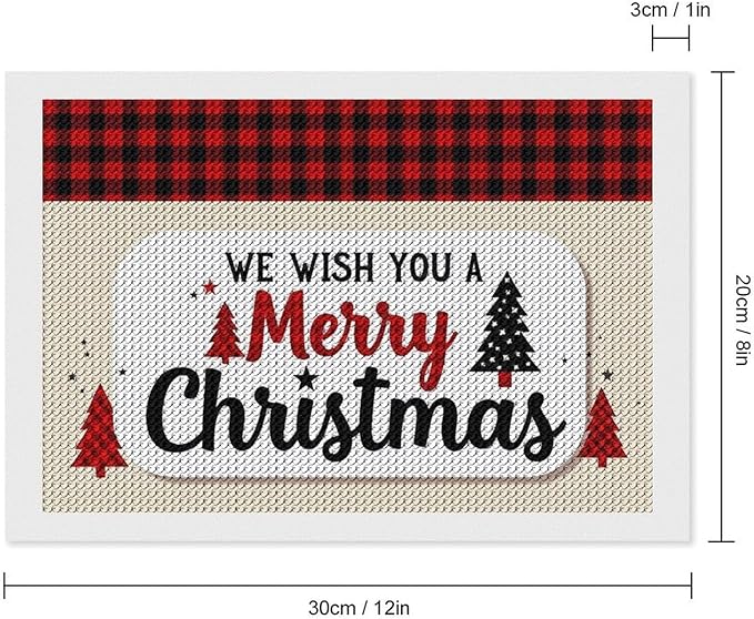 AIVKIEJK Diamond Painting Kits for Adults - Merry Christmas Welcome Painting DIY 5D Full Drill Diamond Dots Paintings with Diamonds Gem Art and Crafts Home Decor 8"x12"