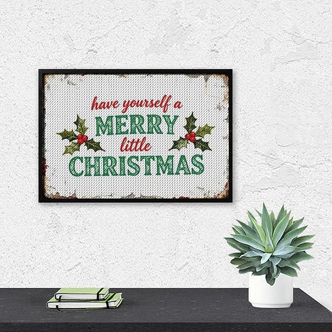 AIVKIEJK Diamond Painting Kits for Adults - Merry Christmas Santa Painting DIY 5D Full Drill Diamond Dots Paintings with Diamonds Gem Art and Crafts Home Decor 8"x12"
