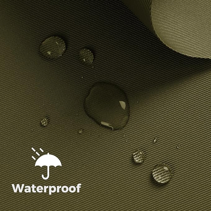 Nylon Fabric, 58" W 420D Waterproof Fabric 12 Yard Ripstop Nylon Material Outdoor Upholstery Twill Sewing Material for Patio Chair, Lining, Cushion, Purse, Tote Bag, Tarp Cover, DIY Project Amy Green