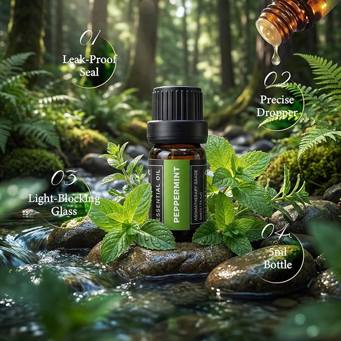 SACATR 36 Pcs Natural Essential Oil Sets,Essential Oils for Diffuser, Humidifiers, Skin Care, Massage, Fragrance Oil Scent for DIY Candle and Soap Making, Gift for Friends (36 * 5ML)