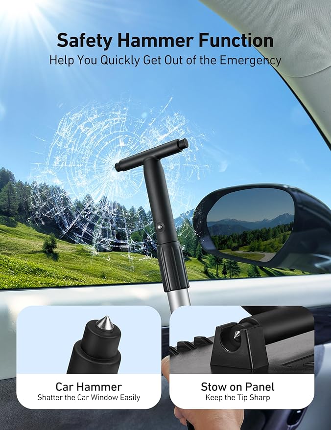 AstroAI Windshield Cleaner Tool, Microfiber Car Window Cleaner with 4 Reusable and Washable Microfiber Pads and Extendable Handle Auto Inside Glass Wiper Kit, Green