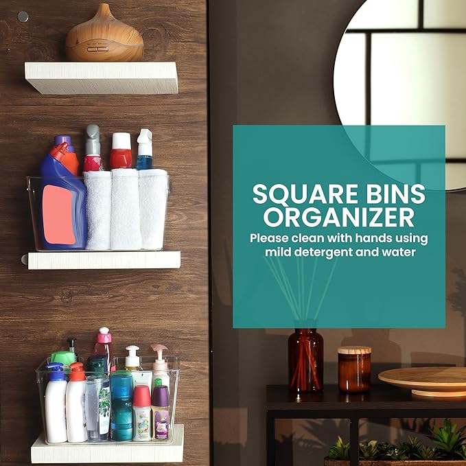 Utopia Kitchen Clear Organizer or Storage Bins - 4 Pack Pantry Organizers and Storage Bins - Large Clear Storage Containers for Organizing Fridge, Kitchen Organization