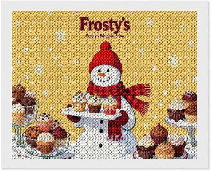 AIVKIEJK Diamond Painting Kits for Adults - Christmas Snowman Painting DIY 5D Full Drill Diamond Dots Paintings with Diamonds Gem Art and Crafts Home Decor 16"x20"