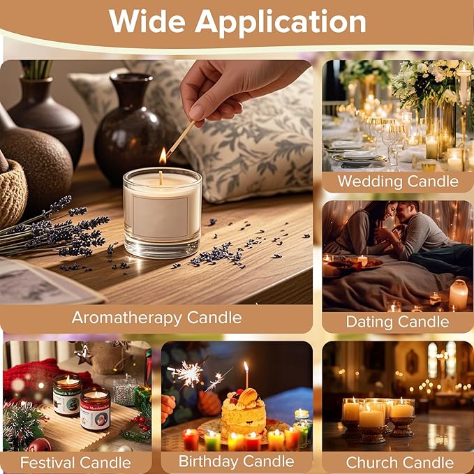230 FT Candle Wicks with 125 Pcs Metal Candle Wick Sustainer Tabs, 80Pcs Candle Wick Stickers, 5Pcs Wooden Candle Wick Centering Device, 70m Cotton Candle Wicks for Candle Making Kit