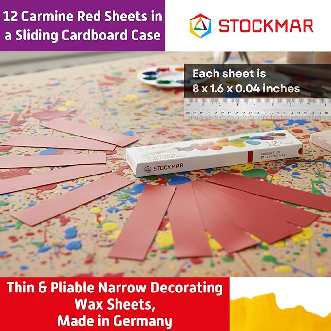 Stockmar Decorating Beeswax - 12 Pack (Crimson Red)