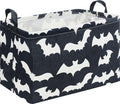 Rectangle Storage Basket with Handles,Collapsible Kids Toys Bin,Books Box,Gift Basket(Bat)
