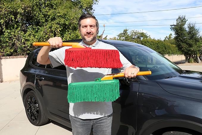California Car Duster 2-Piece Detailing Combo Kit with Wood Handles 66442