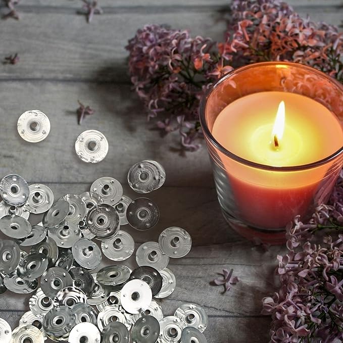 MILIVIXAY 800 pcs Candle Wick Tabs - Metal Candle Wick Sustainer Tabs
