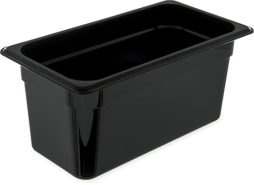 CFS 3086203 StorPlus High Heat Food Pan, 6" Deep, Third Size, Black, 1/3 Size (Pack of 6)