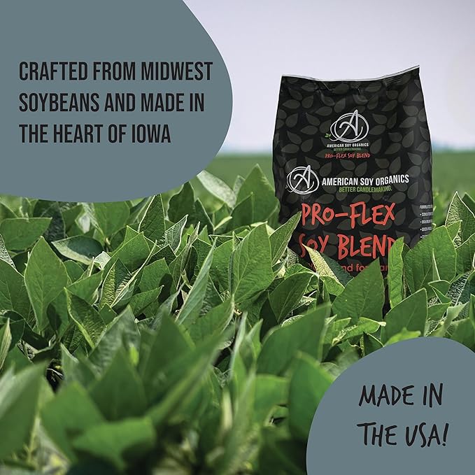 American Soy Organics Pro-Flex Soy Blend - Soy Wax Beads for Candle Making - Candle Making Supplies - Beeswax-Free Candle Wax Blend for Container Candles, Tealights and Wax Melts, 10 lbs