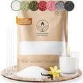 comforder Scented Candle Sand with Wicks, Pearled Candle, Wax Granules, 14oz Sand Wax Granules + 4 Wicks (White, Vanilla)