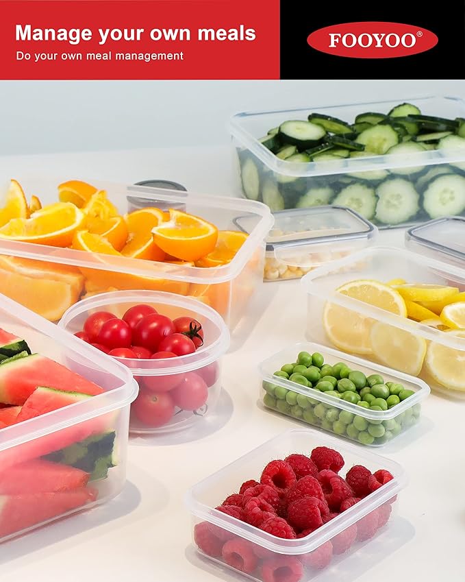 56 Pcs Large Food Storage Containers Set with Lids (28 Containers + 28 Lids), Airtight Plastic Storage Containers for Pantry & Kitchen Organization, BPA-Free, Leak-Proof