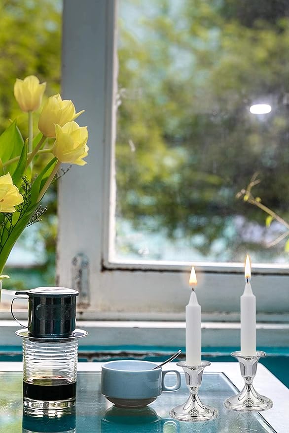On-The-Go Shabbat Candle Travel Premium Set, 12-3HR Candles and 2 Shabbos Candle Holders