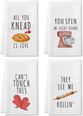 DETIHO Cute Kitchen Towels, Funny Dish Towels Tea Towels for Kitchen Baking, Baking Gifts for Women Mom, Drying Decor Accessories (A03)