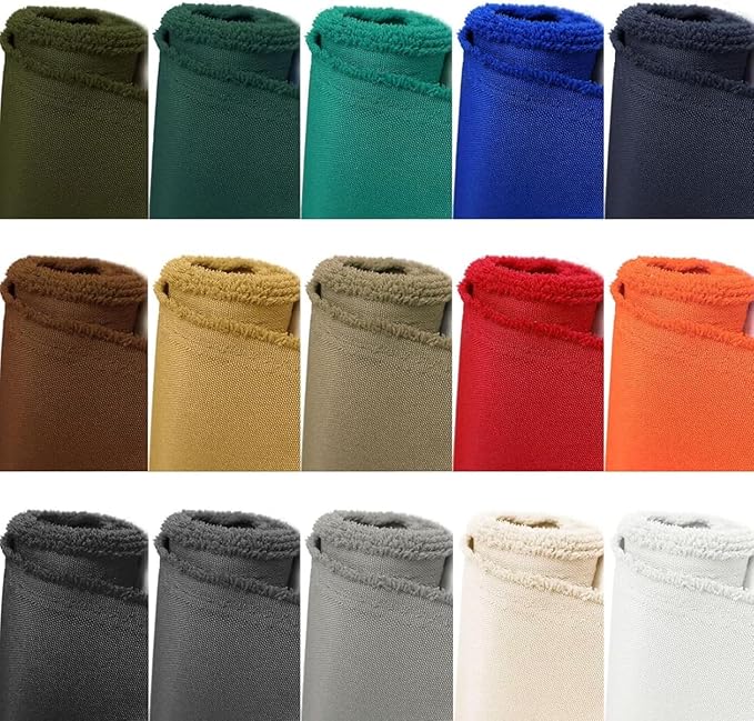 Foreate Waterproof Canvas Fabric by The Yard 600D Upholstery Fabric for Chairs 58" Wide Indoor Outdoor Water Resistant Canvas Polyester Material Sewing DIY Cloth, 5 Yards Pale Yellow