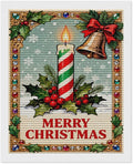 AIVKIEJK Diamond Painting Kits for Adults - Merry Christmas Candle & Holly Accents Painting DIY 5D Full Drill Diamond Dots Paintings with Diamonds Gem Art and Crafts Home Decor 16"x20"
